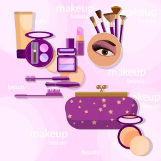 Makeup and beauty female beautiful makeup concept