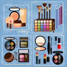 Decorative cosmetics professional make-up set