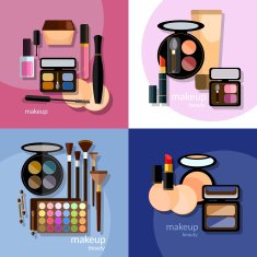 Make-up proffesional cosmetic woman cosmetology set
