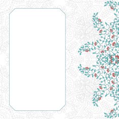 Floral swirl card template design N2
