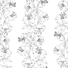 Lily flower pattern N4