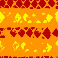 Doodle hand drawn grunge african striped vector endless pattern N5