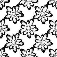 Seamless white background with black pattern N2