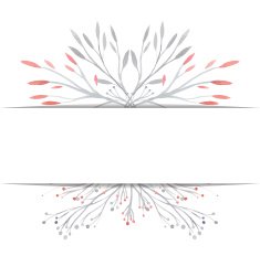 Cover with watercolor vector plants