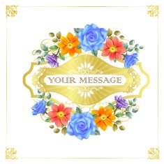 gorgeous floral cards with golden frames