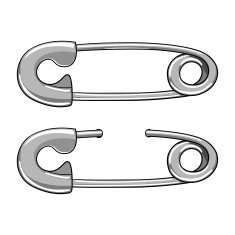 Safety pin vector illustration