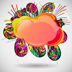 Abstract background with colorful mosaic design elements