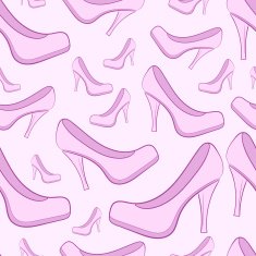 Seamless pink shoes