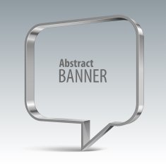 Shiny metal vector banner eps 10