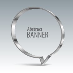 Shiny metal vector banner eps 10 N2