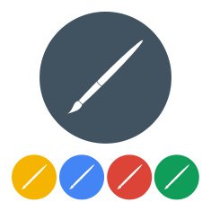set brush icons on a white background vector illustration