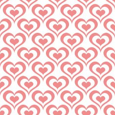 seamless ornament pattern with hearts