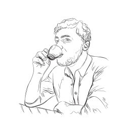 Man drinking coffee N5