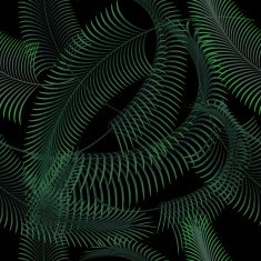 Palm leaves vector seamless pattern