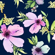 Seamless pattern with flowers watercolor Gentle colors Female N6