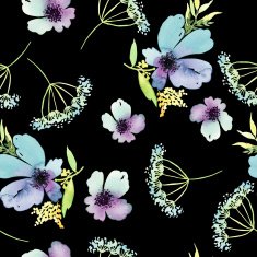 Seamless pattern with flowers watercolor Gentle colors Female N10