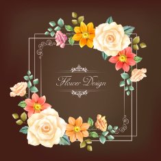 gorgeous floral cards design template N2