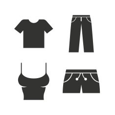 Clothes signs T-shirt and pants with shorts N5