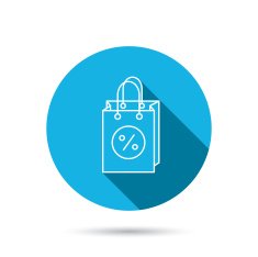 Shopping bag icon Sale and discounts sign N7