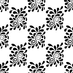 Seamless white background with black pattern N4