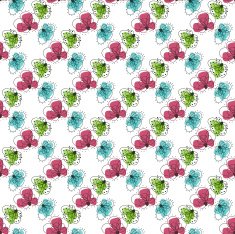 Beautiful seamless pattern with flowers on a white background N2