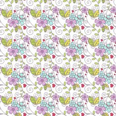 Beautiful seamless pattern with flowers on a white background N5