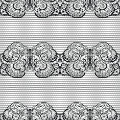 Lace seamless pattern with flowers N5