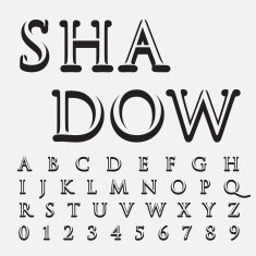 alphabetic fonts and numbers N2