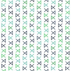 Blue and Green Abstract Shapes Lines on White Background