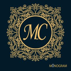 Vintage vector monogram
