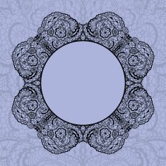 Elegant doily on lace gentle background
