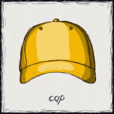 Sketch color illustration Sign Cap