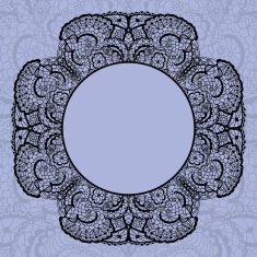Elegant doily on lace gentle background N2