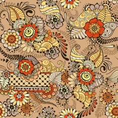 Mehndy flowers pattern N4