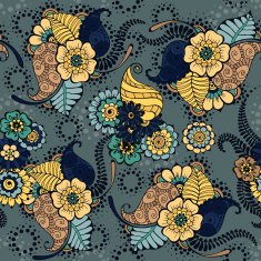 Mehndy flowers pattern N5