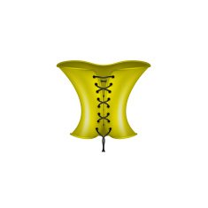 Corset in dark yellow and black design