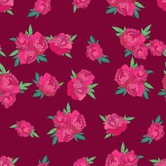 Seamless pattern with pink peonies N8