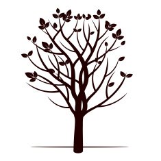 Black Tree Vector Illustration
