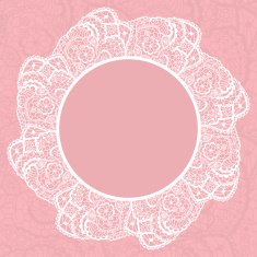 Elegant doily on lace gentle background N3