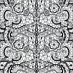 Lace seamless pattern with flowers N12