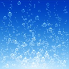 Bubbles in water on blue background N2