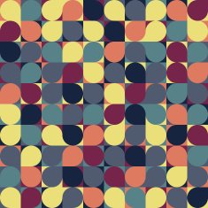 vector circle mosaic seamless pattern background N3