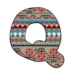 Q letter decorated