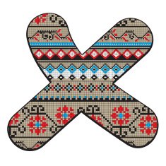 X letter decorated