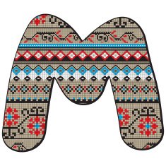 M letter decorated