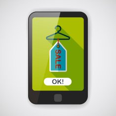 shopping clothes hanger flat icon with long shadow eps10 N4