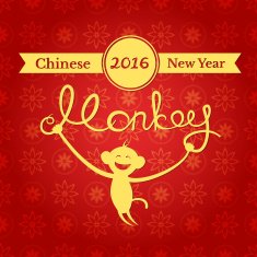 Chinese New Year of the Monkey vector illustration N2