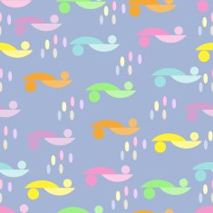 Seamless geometric pattern in pastel tints