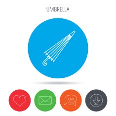 Umbrella icon Water protection sign N3