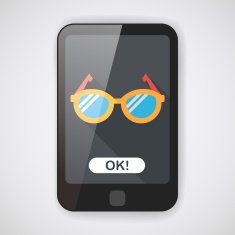 Glasses flat icon with long shadow eps10 N3